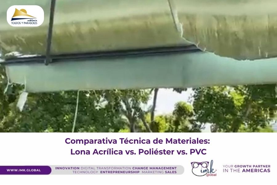 Comparativa Técnica de Materiales: Lona Acrílica vs. Poliéster vs. PVC
